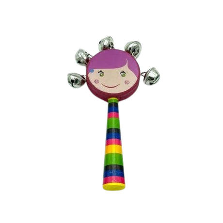 Cascabel Sonajero de Madera Rosa Instrumento Juguete para Niños. Fomenta el desarrollo sensorial y la diversión. ¡Compra ahora y sorprende a tu pequeño!-1-1-1-1-1