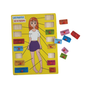 Rompecabezas Didáctico Cuerpo Mujer Madera 30cm Niños. Fomenta el aprendizaje y la diversión. ¡Descúbrelo ahora y potencia su curiosidad!-1-3-1-1-1