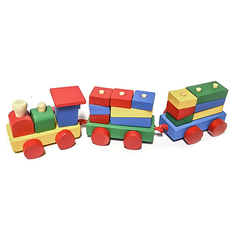 Tren de Encaje de Madera con Figuras Geométricas para Niños. Fomenta la creatividad y el aprendizaje. ¡Compra ahora y diviértete educando!-1-1-1-1-1