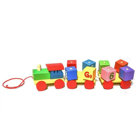 Tren de Encaje de Madera con Cubos de 27 cm Para Niños. Fomenta la creatividad y habilidades motoras. ¡Compra ahora y diviértete aprendiendo!-1-1-1-1-1