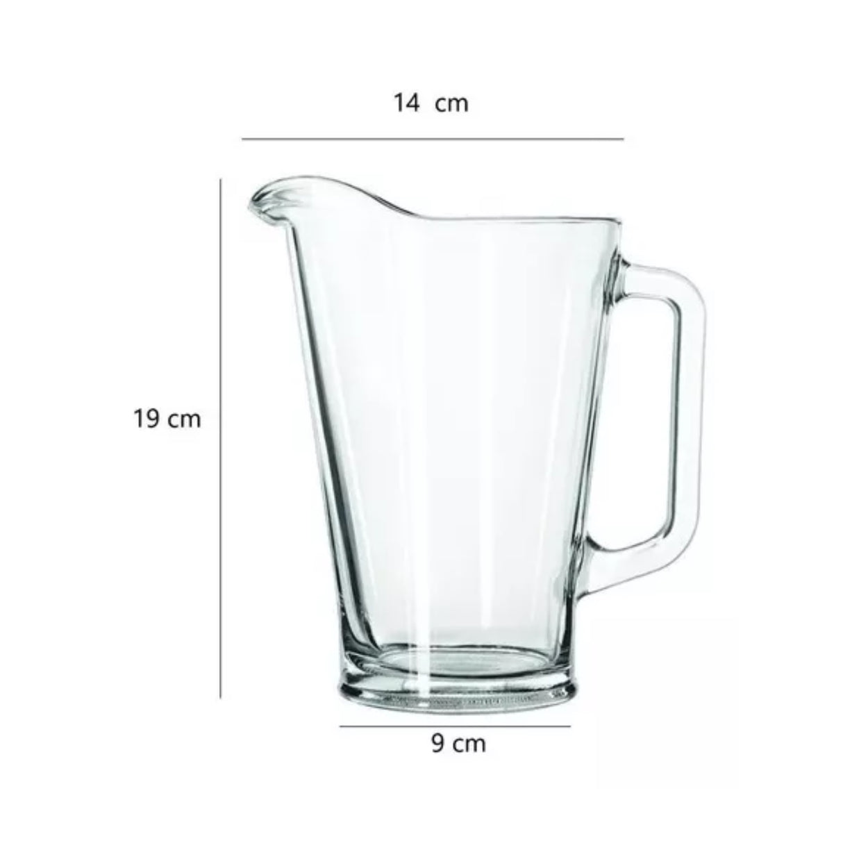 Jarra Pitcher De Vidrio Allegra Cerveza Agua Bebida 1700mL