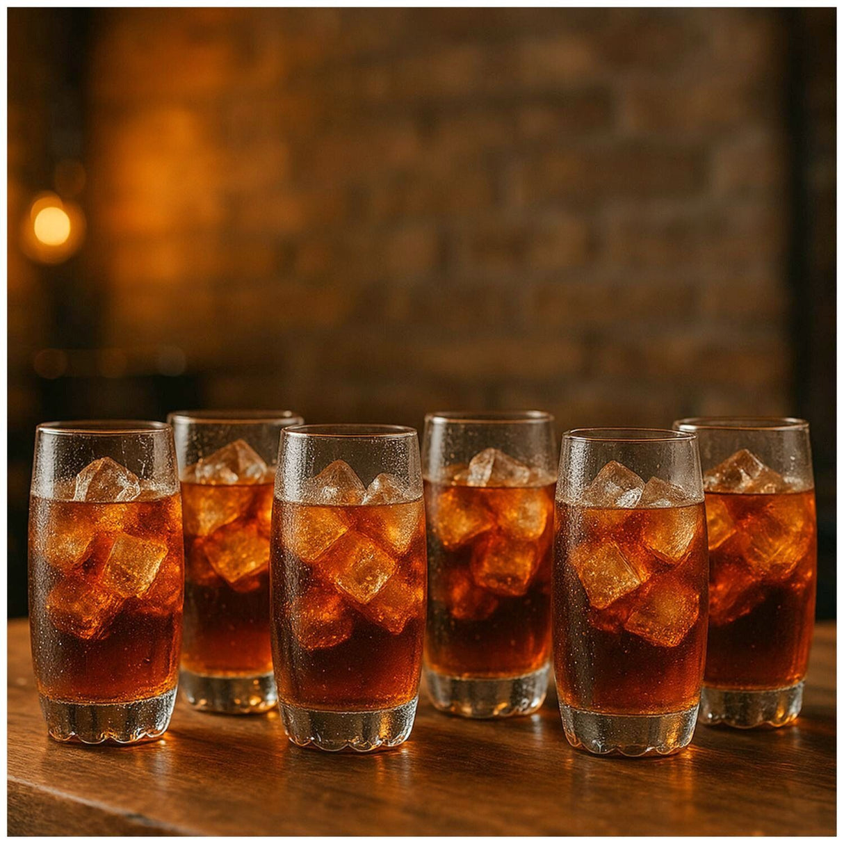 Set 6 Vasos Altos Modelo Napoles 390cc Jugos Tragos Bebida