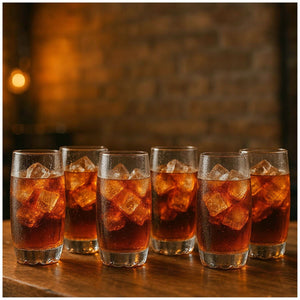 Set 6 Vasos Altos Modelo Napoles 390cc Jugos Tragos Bebida