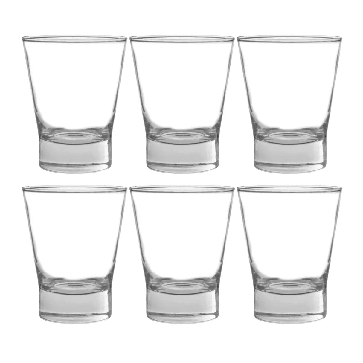 Set X6 Vasos Bajos De Vidrio 347ml Modelo London Jugo Agua