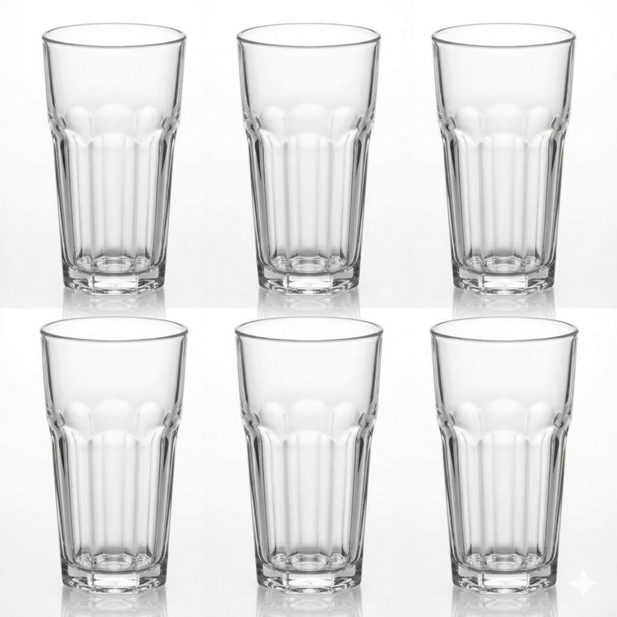 Set 6 Vasos de Vidrio 493mL Cooler Lisboa Cocina Cristar