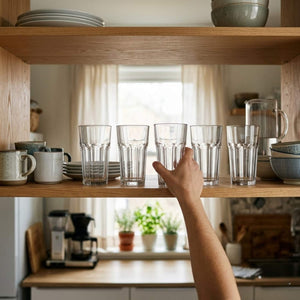 Set 6 Vasos de Vidrio 493mL Cooler Lisboa Cocina Cristar