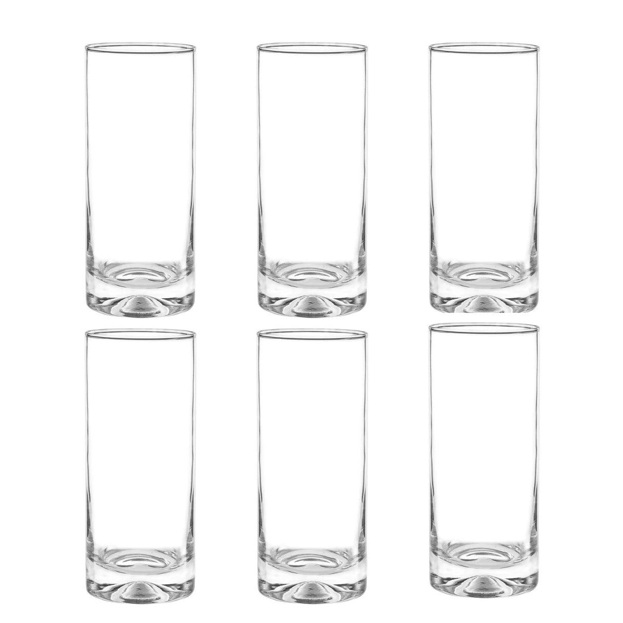 Set 6 Vasos Altos Modelo Manhatan de 450mL Agua Tragos Jugos