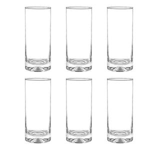 Set 6 Vasos Altos Modelo Manhatan de 450mL Agua Tragos Jugos