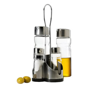 Set Alcuza 5 Piezas Allegra Diseño Clasico Aceite Sal