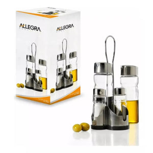 Set Alcuza 5 Piezas Allegra Diseño Clasico Aceite Sal