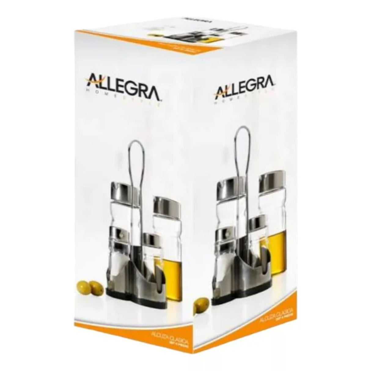 Set Alcuza 5 Piezas Allegra Diseño Clasico Aceite Sal