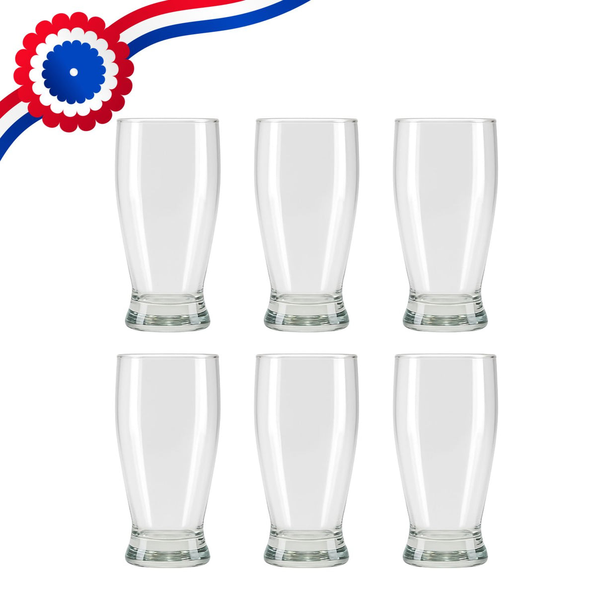 Set 6 Vasos Shoperos Bucarest Allegra De 340mL Cervezas