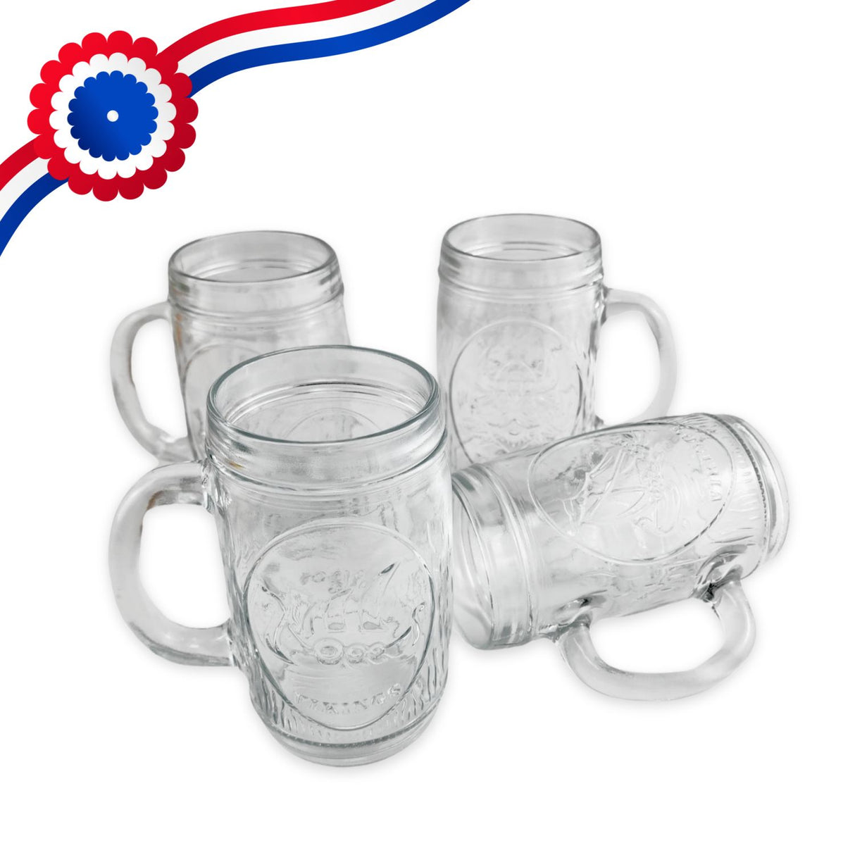 Set 4 Vasos Vikings 480mL Shoperos Cerveza Allegra