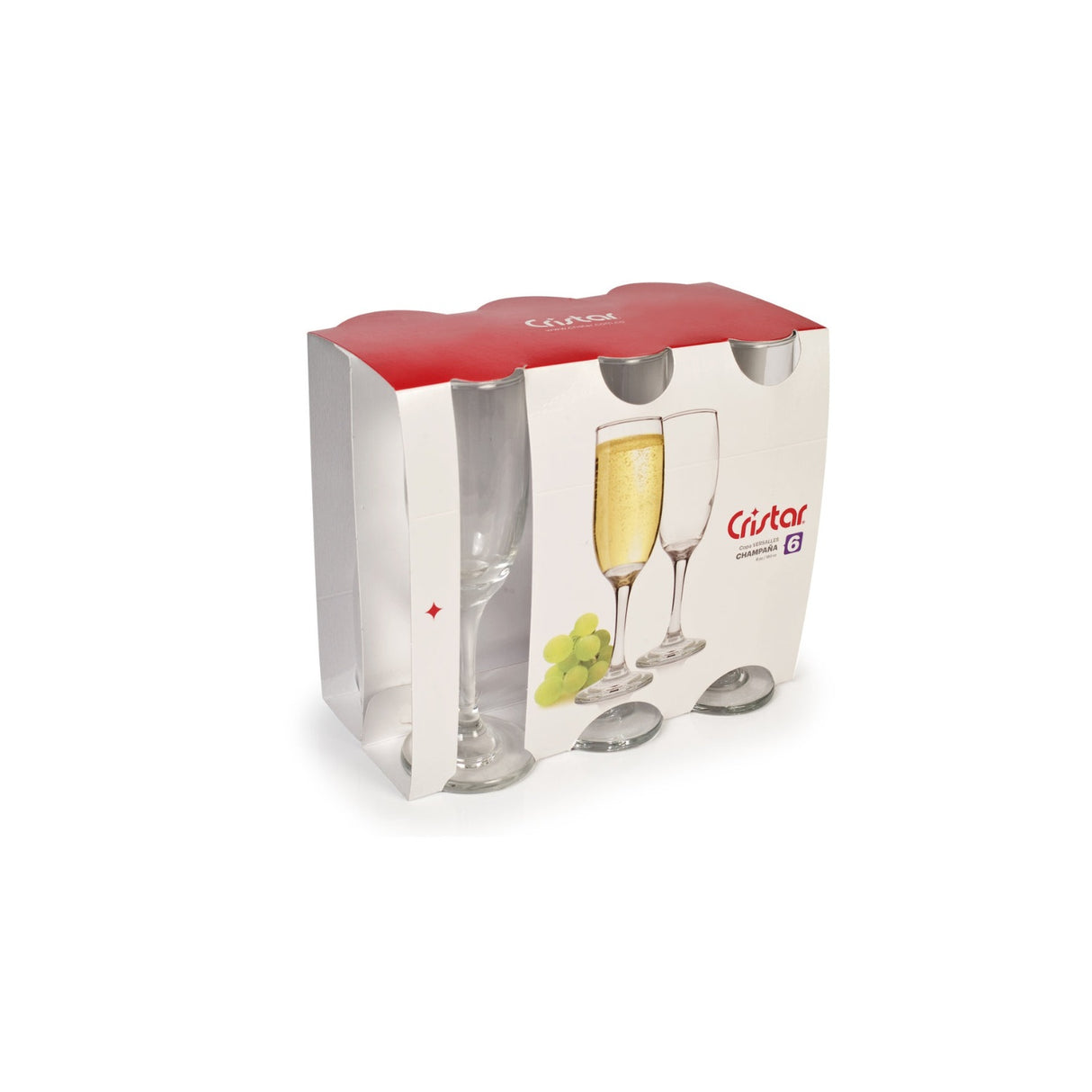 Pack Display 6 Copas Champagne 176cc Versalles Para Cocktail