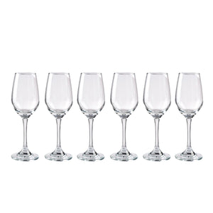 Set 6 Copas Brunello Flute Cristar 237cc Tragos Celebracion