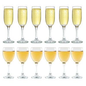 Set 12 Copas Champagne y Vino Versalles