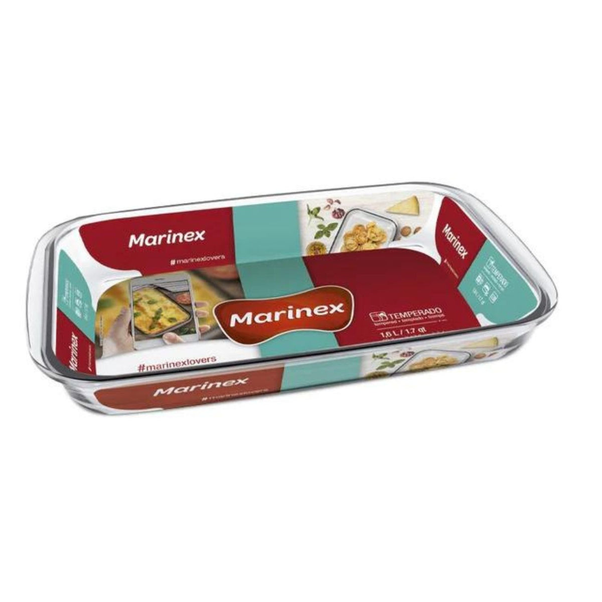 Fuente Asadera Rectangular Marinex 1600mL Horno Microondas