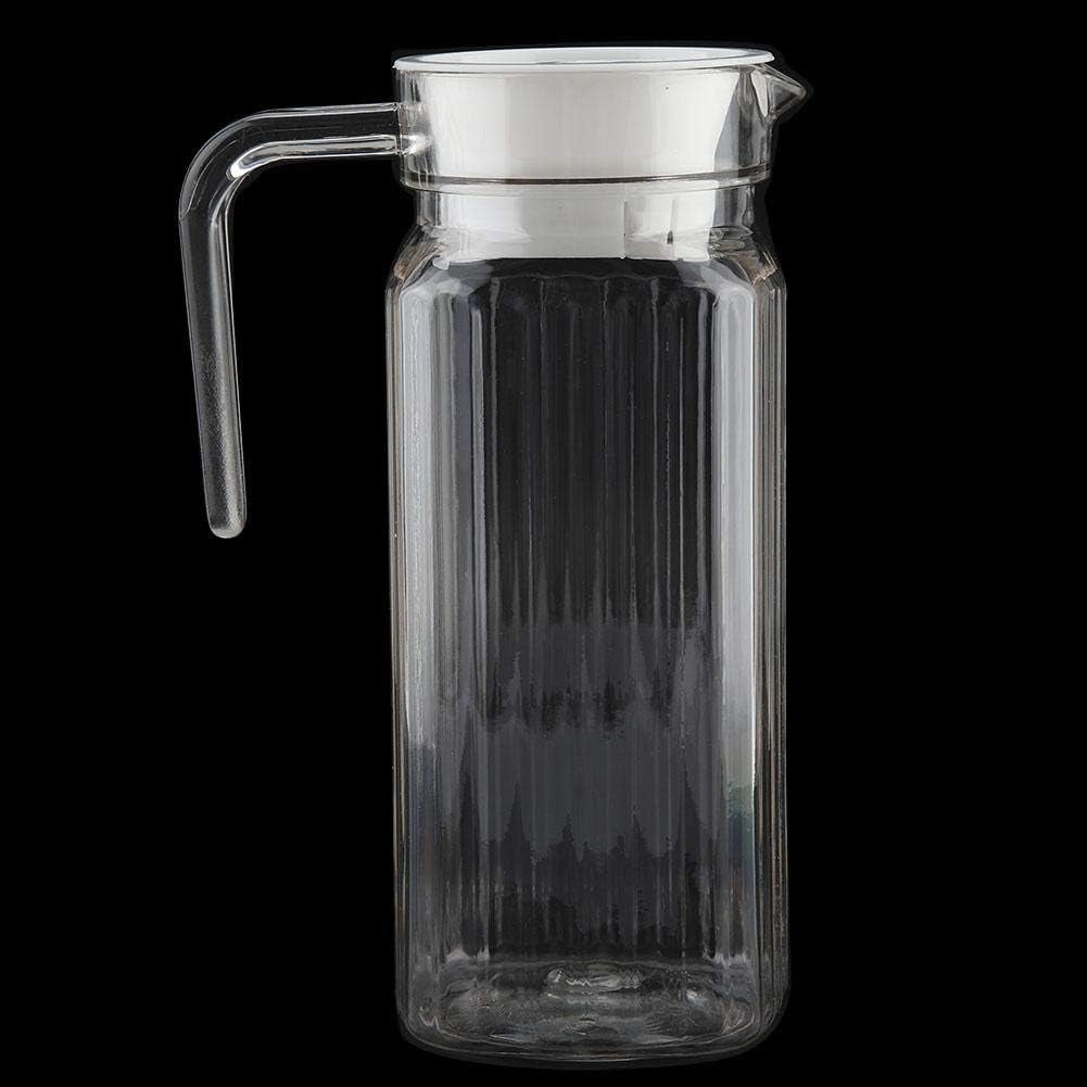 Jarra Vidrio Modelo Rivoli Allegra 1100mL Tapa Blanca Jugos Refrescante