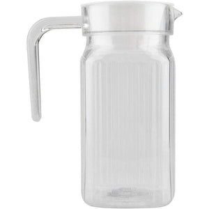 Jarra Vidrio Modelo Rivoli Allegra 1100mL Tapa Blanca Jugos Refrescante