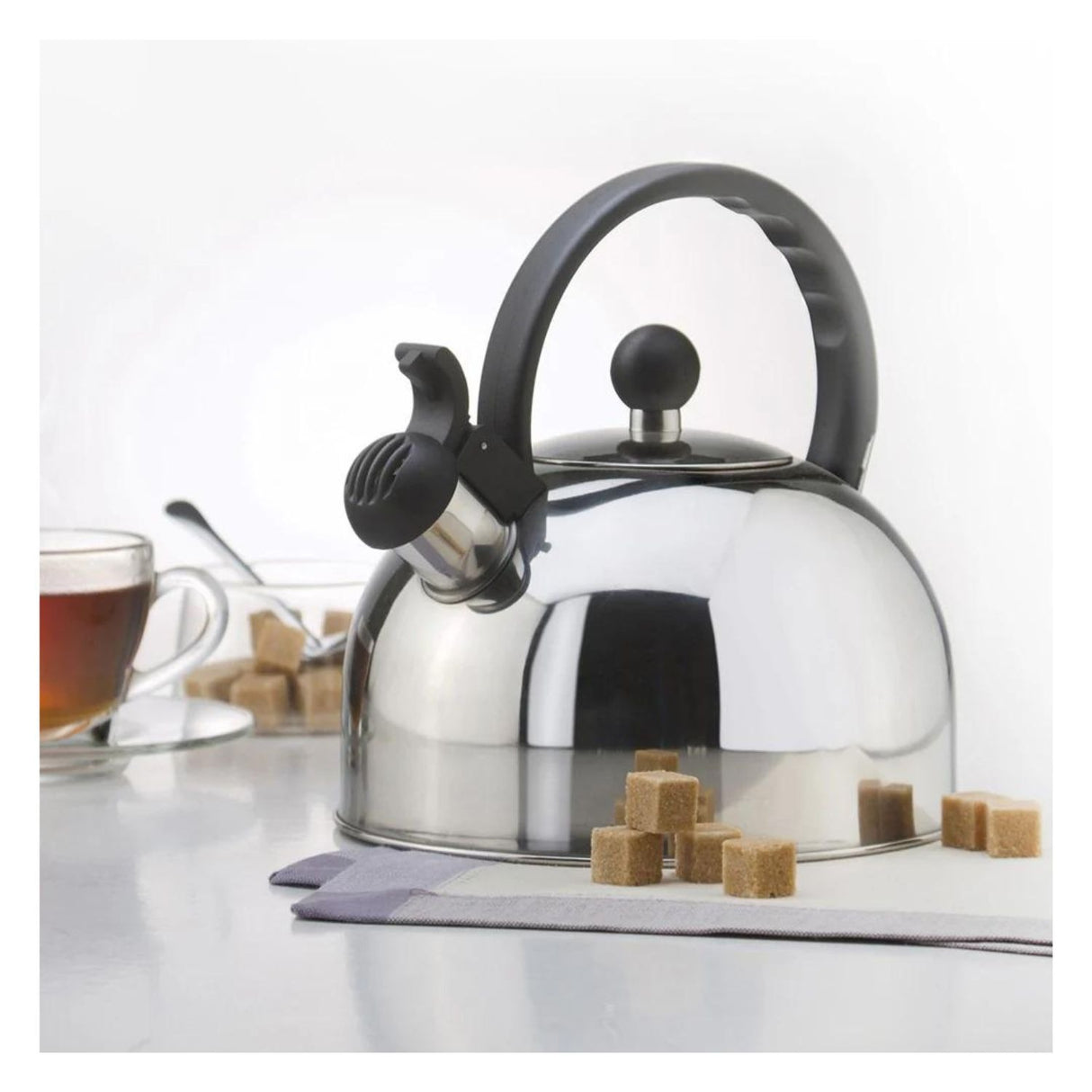 Tetera Sicilia de 2500ml Plateada Menaje Cocina Hogar