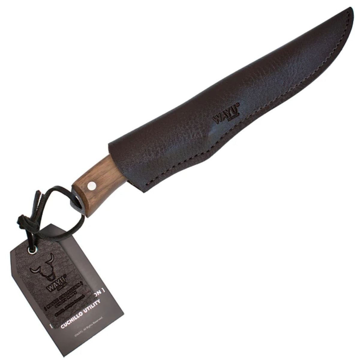 Cuchillo Utiliy Wayu Con Funda Rustic Colecction Cocina