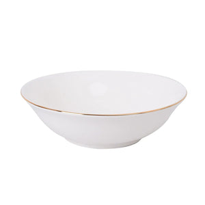 Ensaladera Bowl 25cm de Porcelana Royal Borde Dorado Cocina