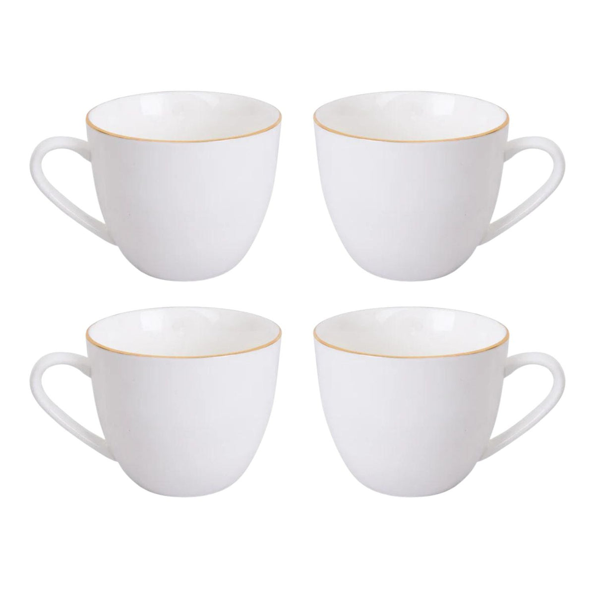 Set 4 Tazas de Te 260mL Royal Borde Dorado Menaje Cocina