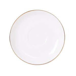 Set 6 Platillos Royal 15cm Borde Dorado Menaje Cocina Hogar