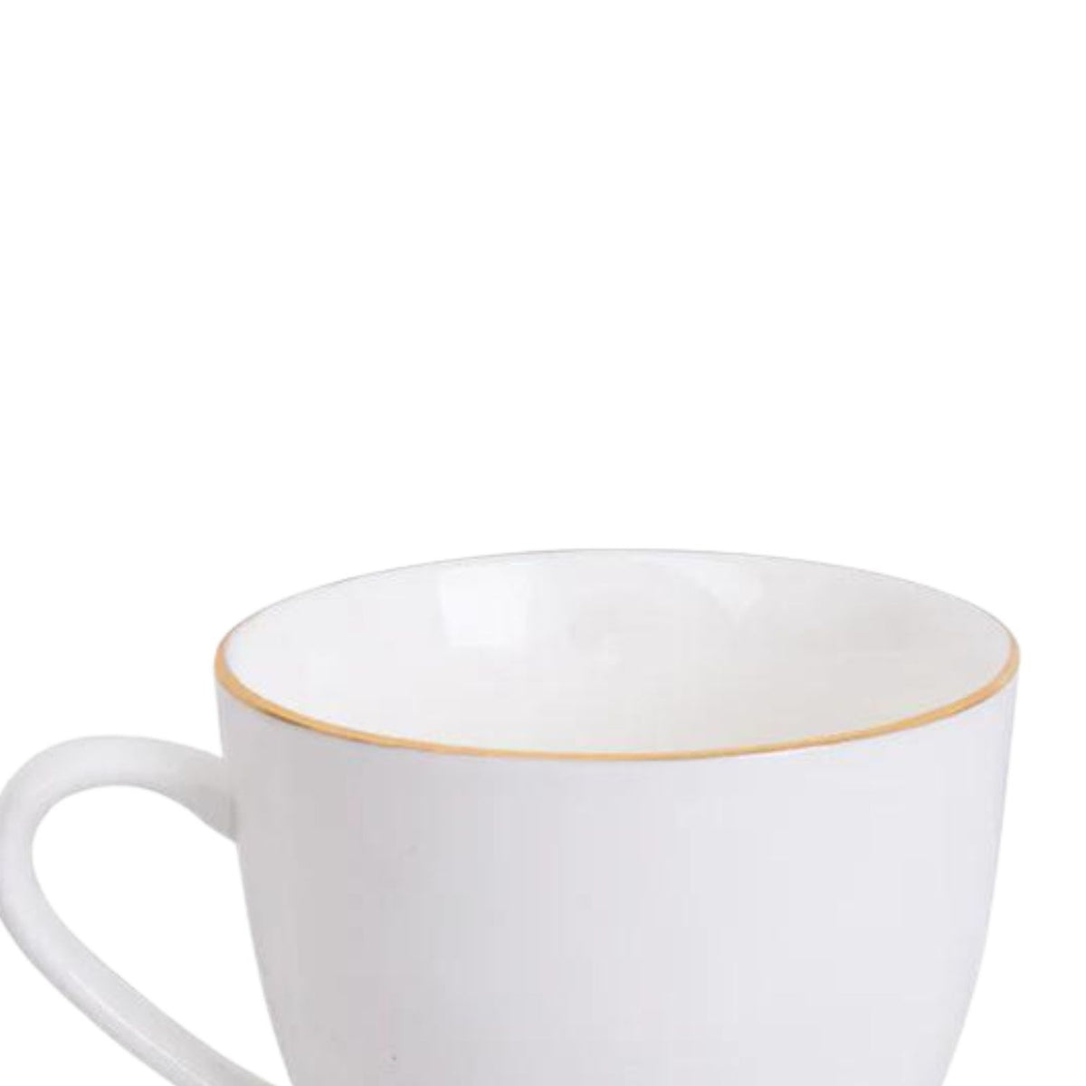 Set Taza con Platillo Royal 260mL 15cm Borde Dorado Cocina