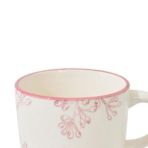 Taza de Te 350ml Diseño Borde Rose Menaje Cocina Hogar