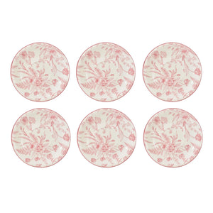 Set 6 Platillos Diseño Rose Royal 15cm Menaje Cocina