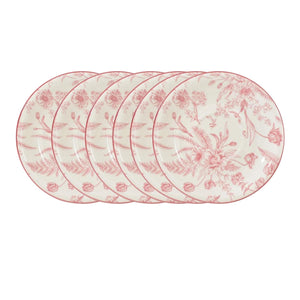 Set 6 Tazas con Platillos Royal 260mL 15cm Diseño Rose Cocina