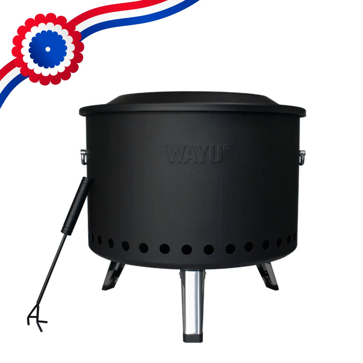 Fogon Brasero Doble Combustion 55cm Wayu Asado Parrilla