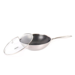 Sarten Wok Honeycomb 30cm Antiadherente Acero Wens
