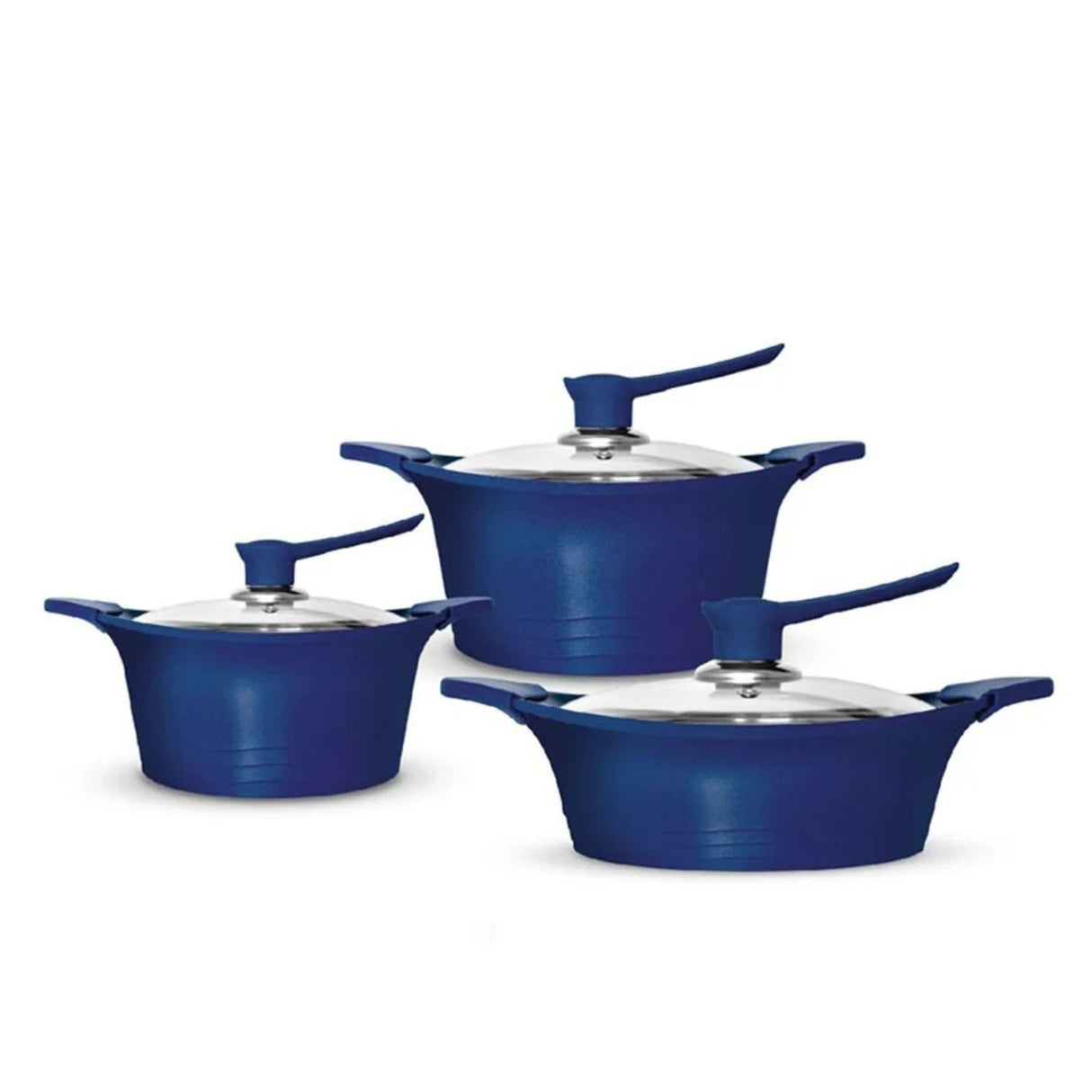 Batería de Cocina Bohlier 6 Piezas Aluminio Fundido Azul