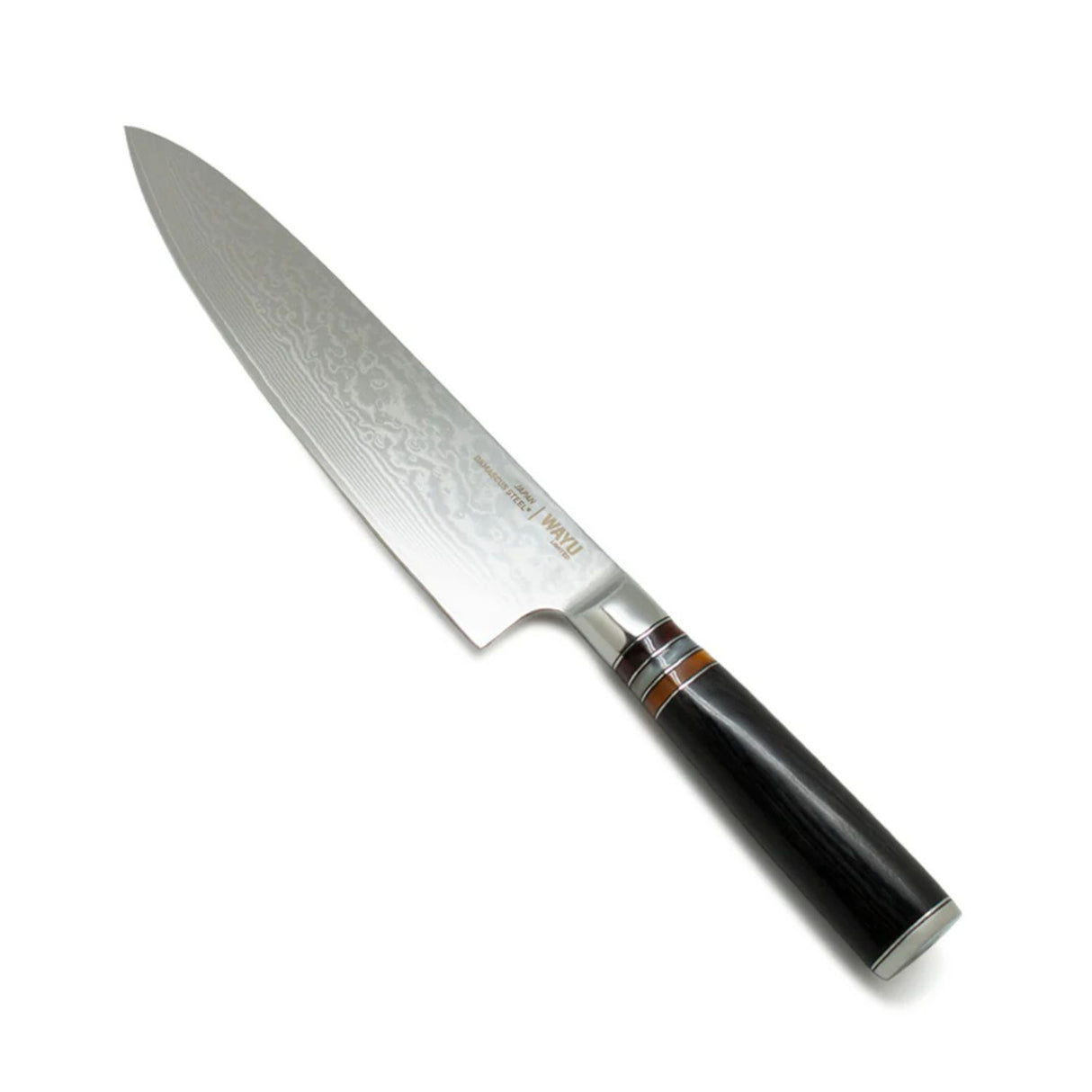 Cuchillo Damascus Black Pakka Wayu Limited 33cm Resistente