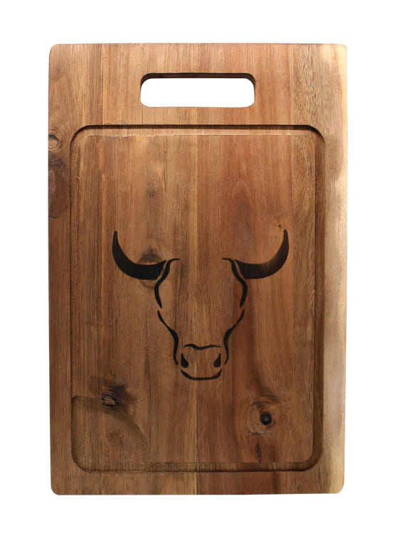 Set Tabla Cuchillo Tenedor Prm Wayu Asados Bbq