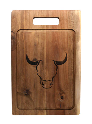 Set Tabla Cuchillo Tenedor Prm Wayu Asados Bbq