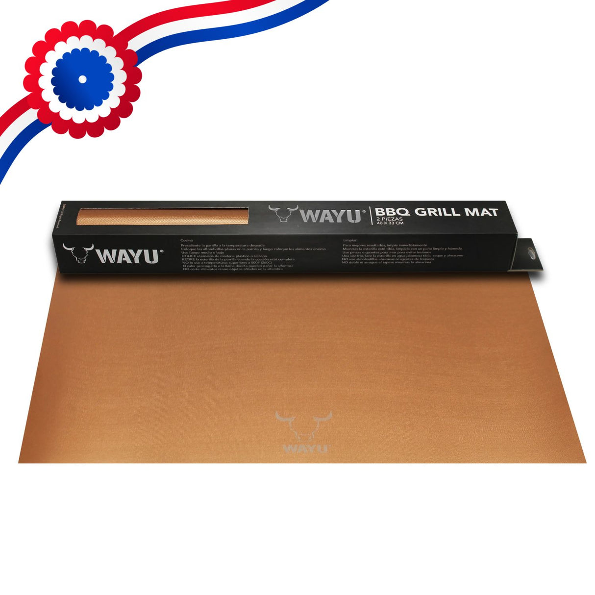 Set 2 Estera Parrilleras Wayu Copper Series 40x33 Cm Asado BBQ