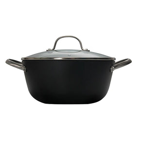 Olla 24Cm con Tapa De Vidrio Iron Cast Honeycomb Wayu Cocina