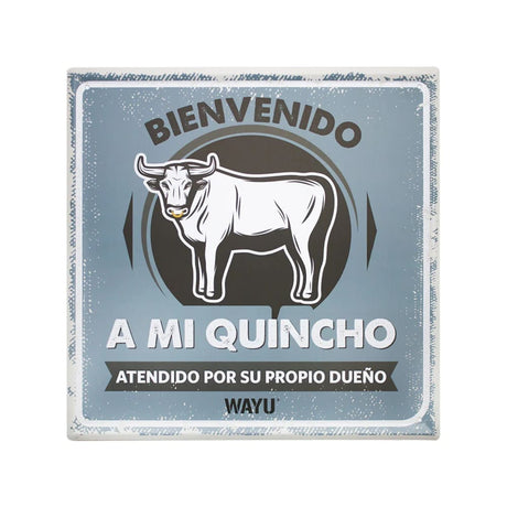 Cuadro Bar Metálico Wayu 40x30 Beer Quincho Parrilla Bbq