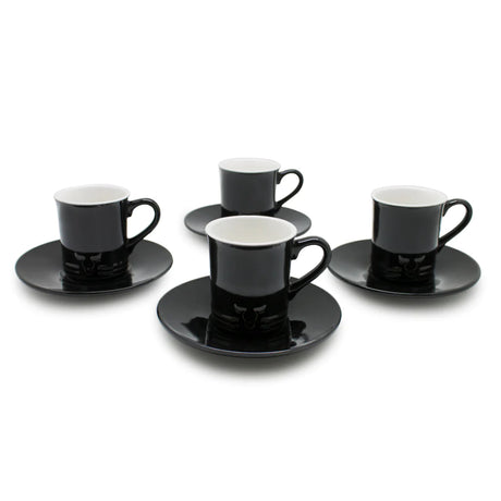 Set 4 Tazas Y Platos 90ml Wayu Expresso 8 Piezas Cafe Expresso
