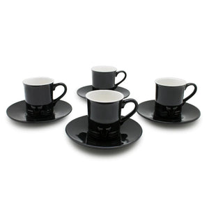 Set 4 Tazas Y Platos 90ml Wayu Expresso 8 Piezas Cafe Expresso