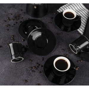 Set 4 Tazas Y Platos 90ml Wayu Expresso 8 Piezas Cafe Expresso