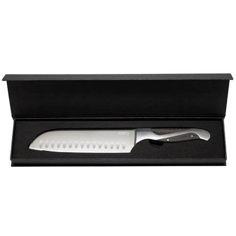 Cuchillo Santoku Black Edition 34cm Wayu Acero Inoxidable