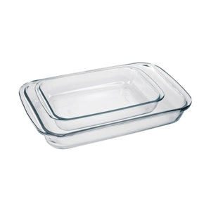 Set 2 Asaderas Rectangulares Marinex Fuente P/M Horno