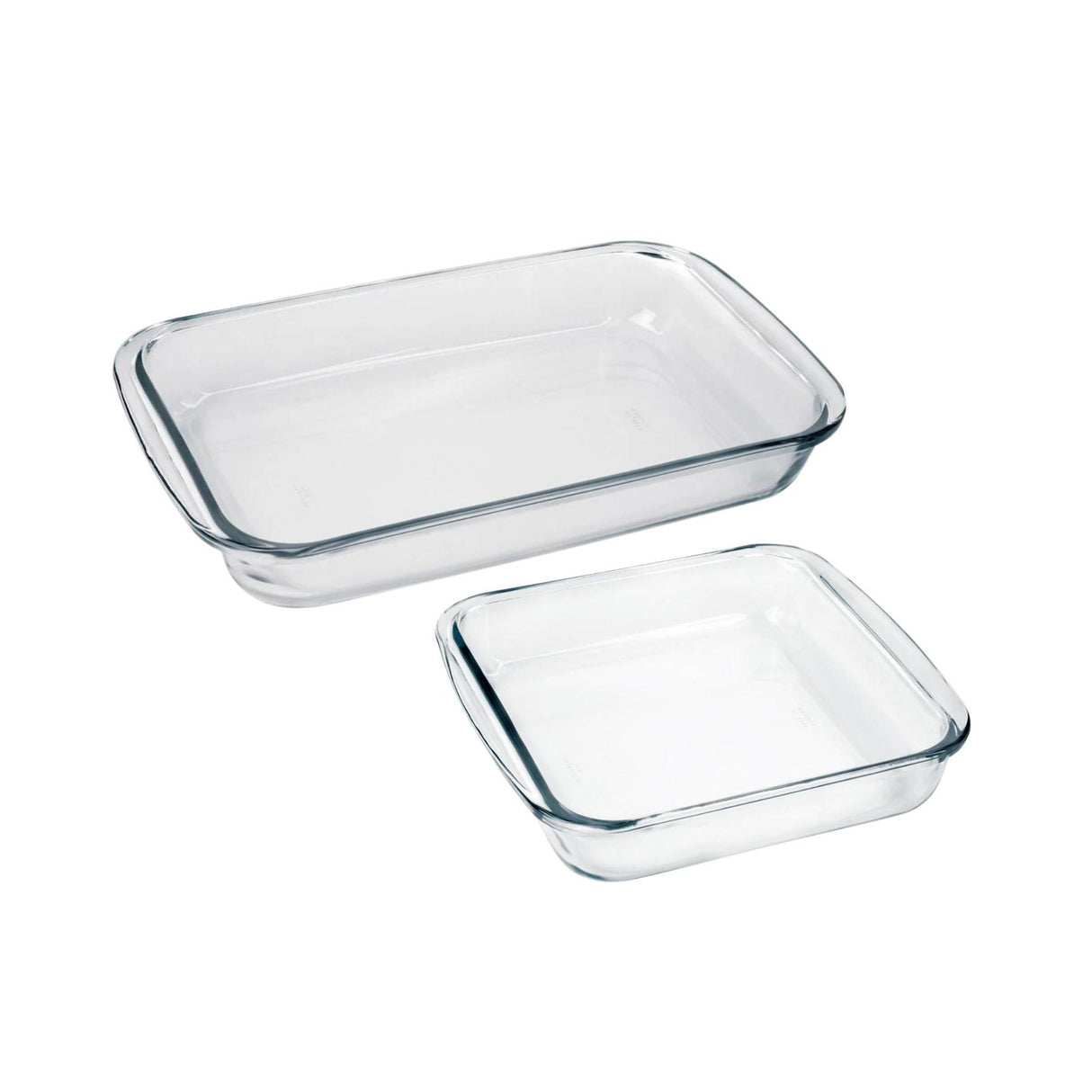 Set 2 Asaderas Cuadrada Pequeña + Rectangular Mediana