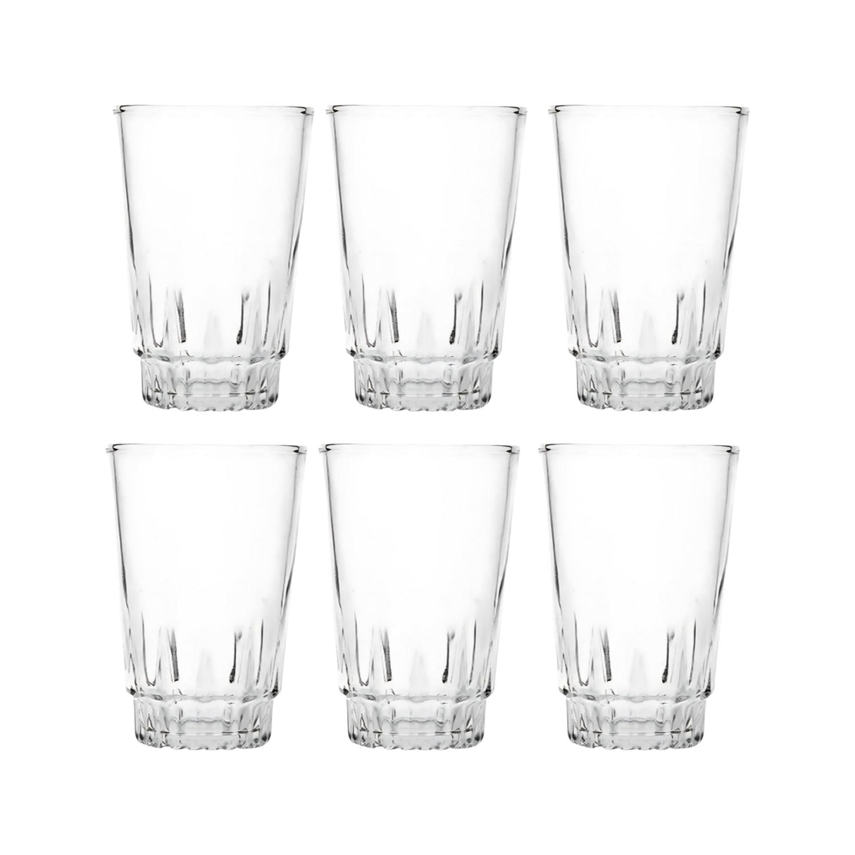 Set 6 Vasos Trago Altos Torino Bebidas Jugos Allegra 320mL