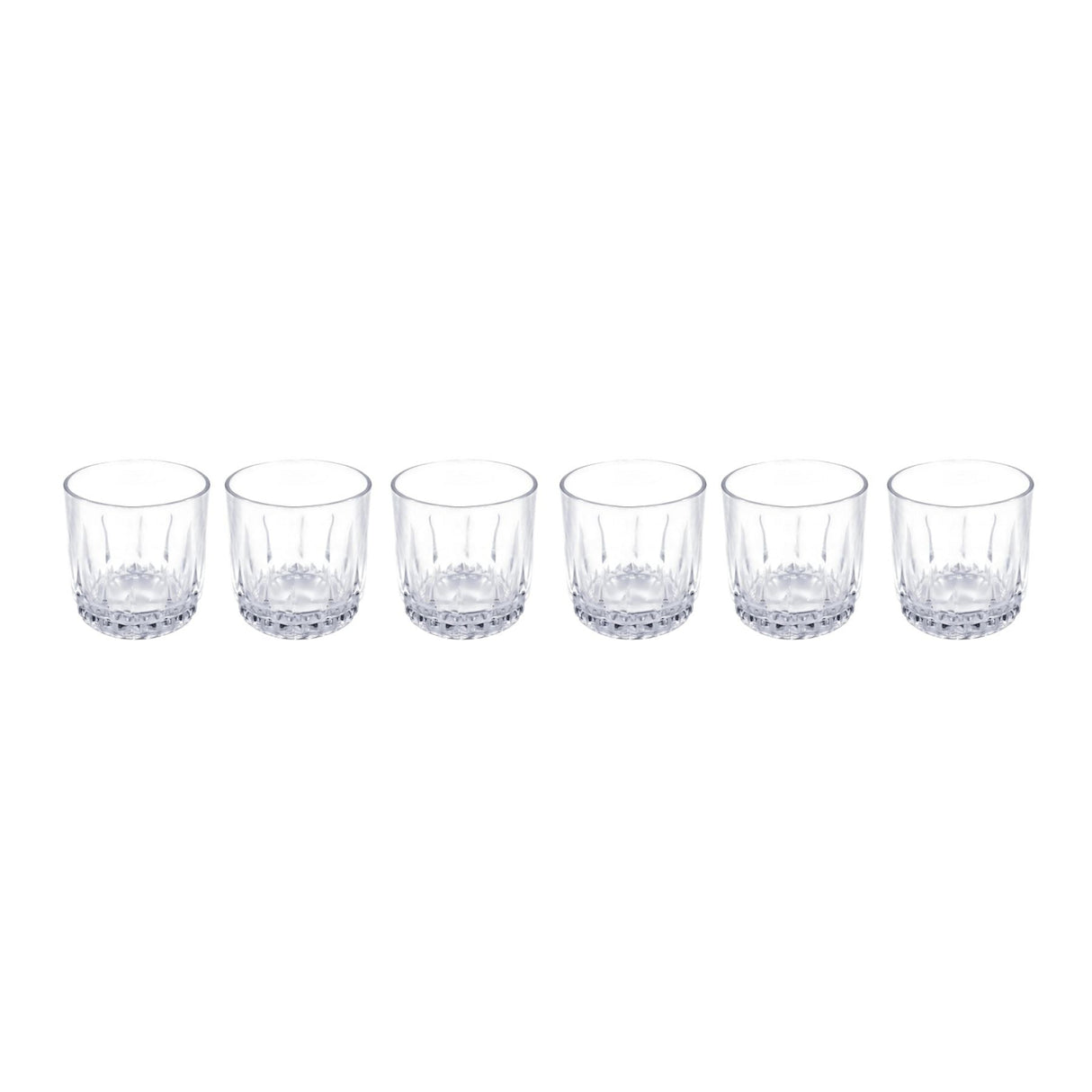 Set 6 Vasos Bajos Whisky Cristar Prisma Rocks 306ml