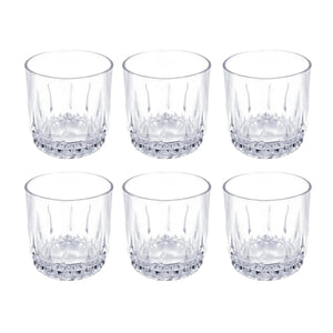 Set 6 Vasos Bajos Whisky Cristar Prisma Rocks 306ml